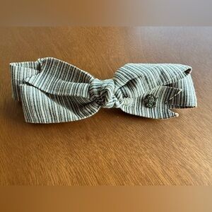 Striped Cloth Bow Hair Accessory